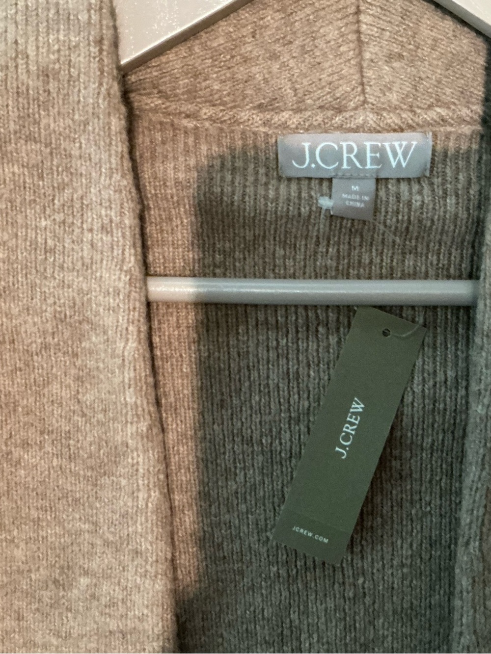 J. Crew Beige Open-Front Long Coatigan - Picture 2 of 2